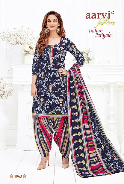 Aarvi Fashion Indian Patiyala Vol 1 Latest Fancy Designer Printed  Pure Cotton Ready made Salwar Suit Collection